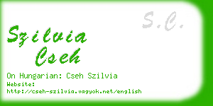 szilvia cseh business card